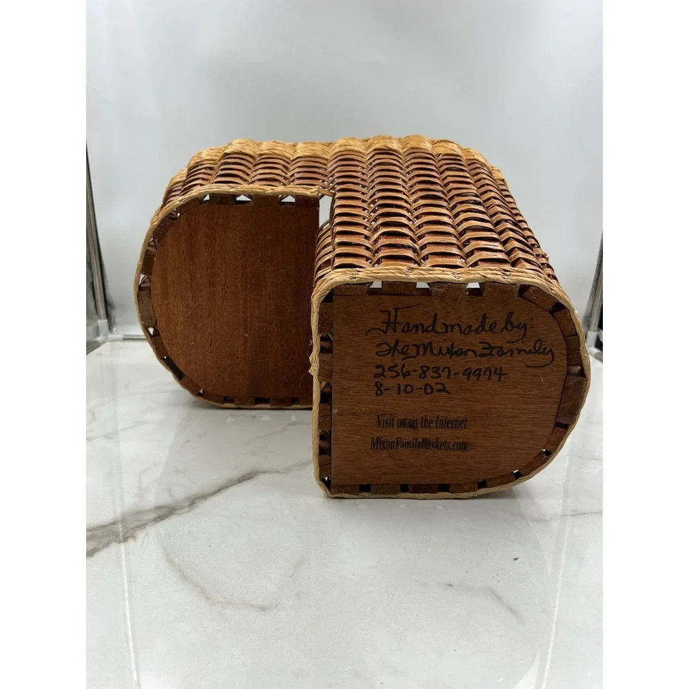 Mixon Family Baskets Handmade Wood Stair Basket Woven Step Storage Handle 2002
